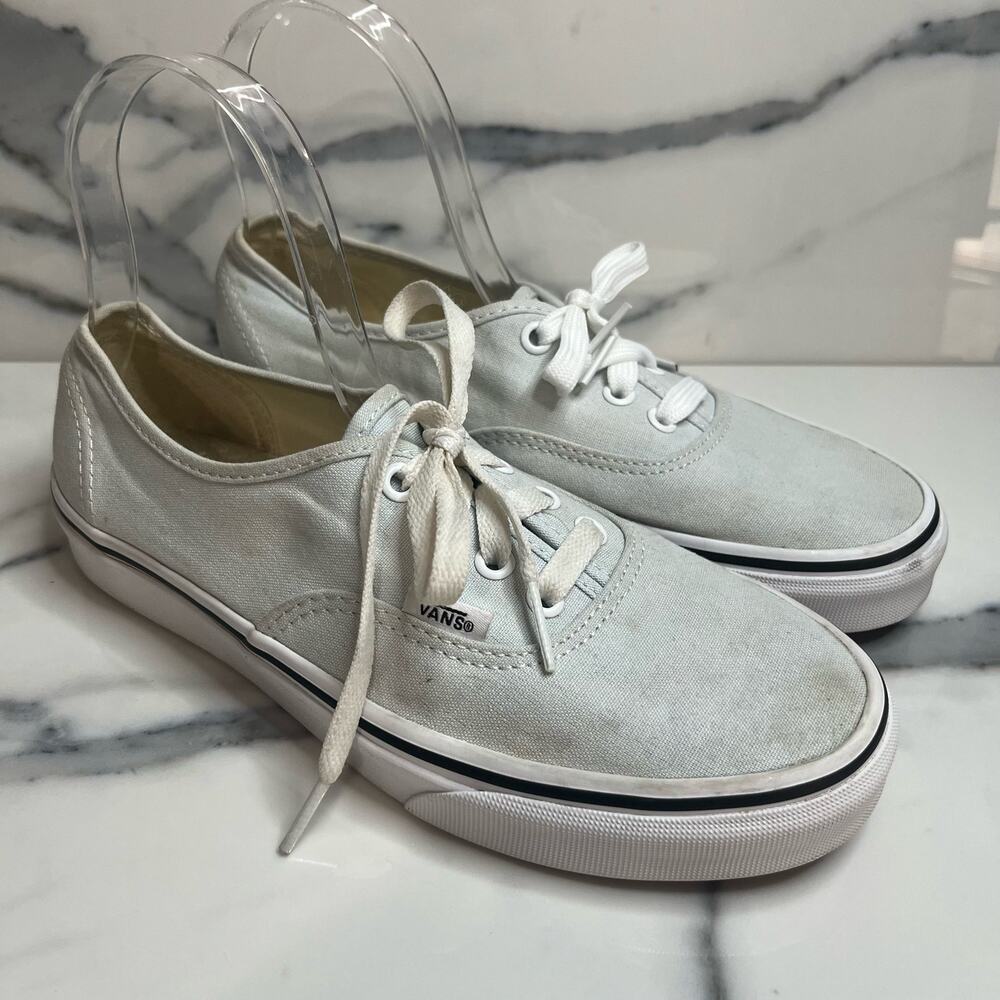 Vans Classic Baby Blue Canvas Off the Wall Skateboard Shoes Men Sz 6 Wm Sz 7.5